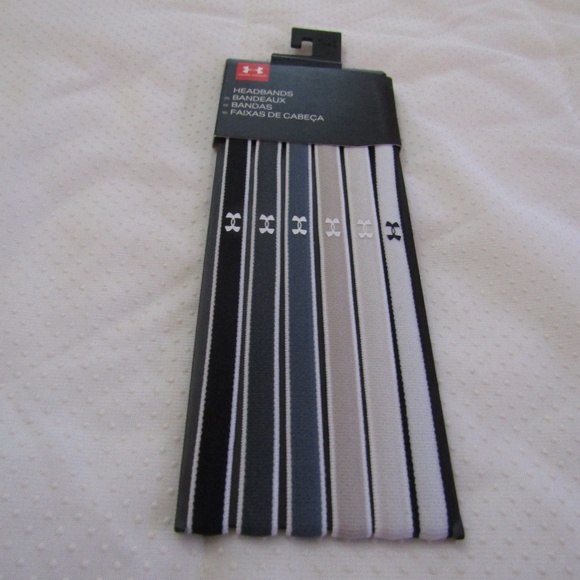 Under Armour Headbands Pack Of Blk White And Grey Womens - Picture 1 of 5